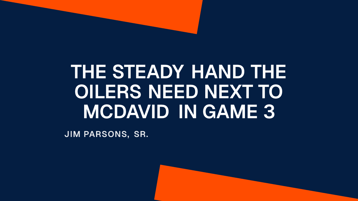 The Steady Hand the Oilers Need Next to McDavid in Game 3 Placeholder Image