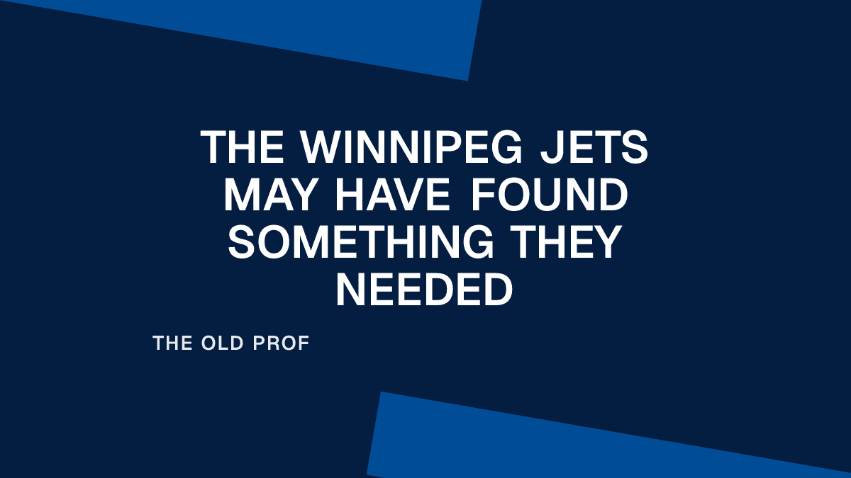 The Winnipeg Jets May Have Found Something They Needed Placeholder Image