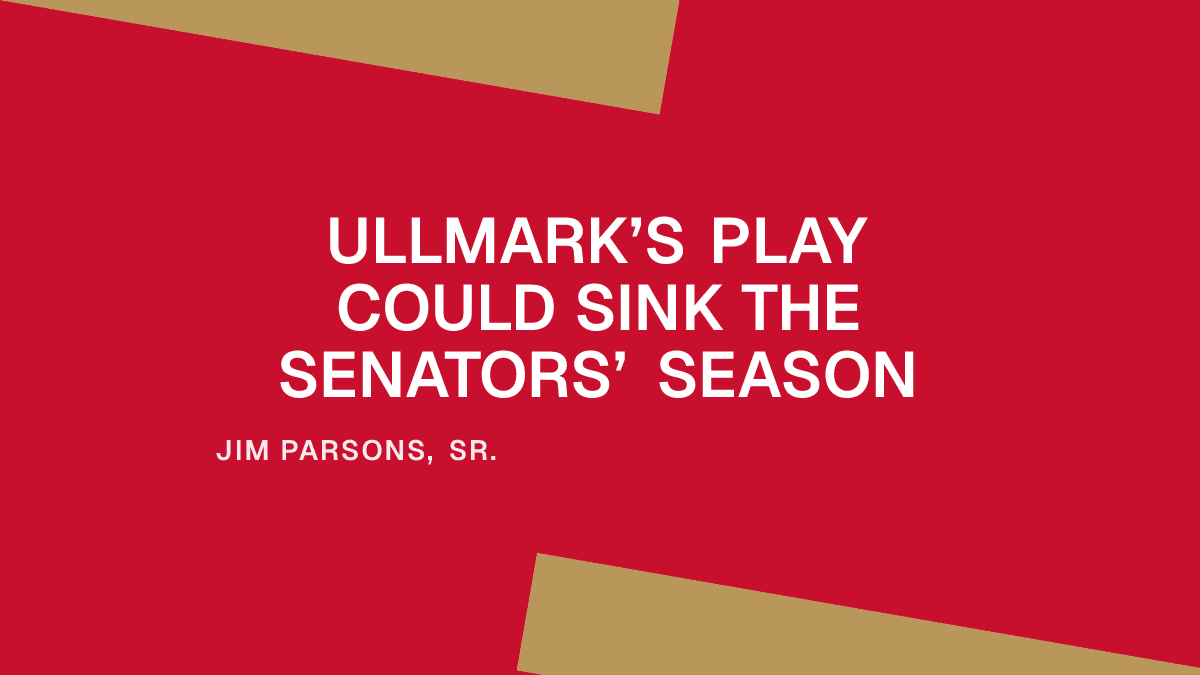 Ullmark’s Play Could Sink the Senators’ Season Placeholder Image