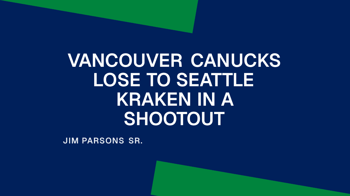 Vancouver Canucks Lose to Seattle Kraken in a Shootout Placeholder Image