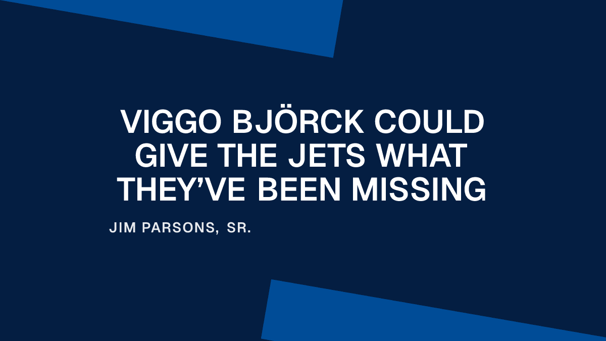 Viggo Björck Could Give the Jets What They’ve Been Missing