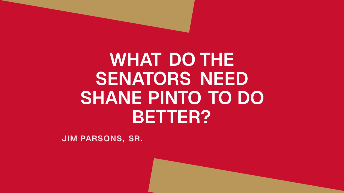 What Do the Senators Need Shane Pinto to Do Better? Placeholder Image