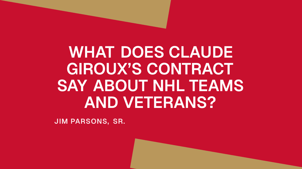 What Does Claude Giroux’s Contract Say About NHL Teams and Veterans?