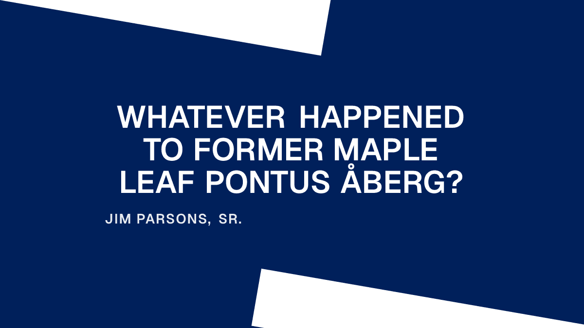 Whatever Happened to Former Maple Leaf Pontus Åberg? Placeholder Image