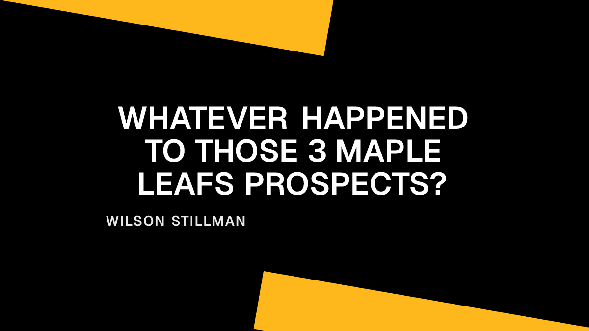 Whatever Happened to Those 3 Maple Leafs Prospects?