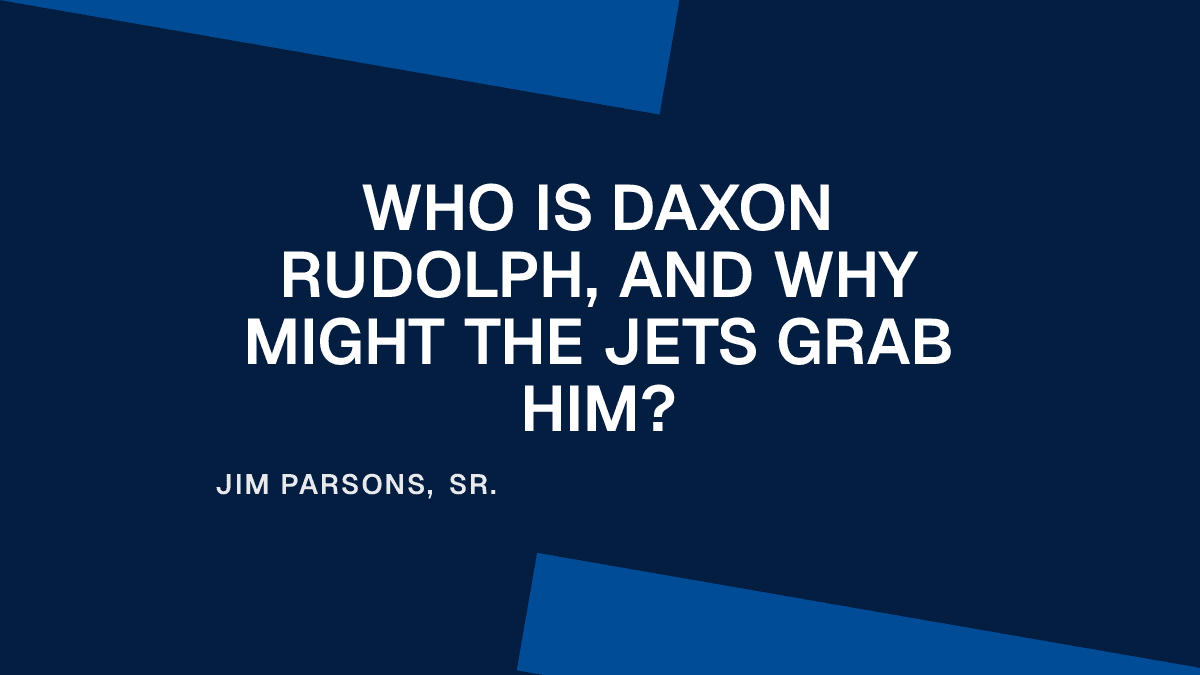 Who Is Daxon Rudolph, and Why Might the Jets Grab Him?