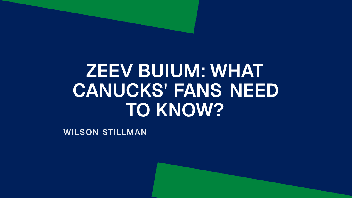 Zeev Buium: What Canucks' Fans Need to Know? Placeholder Image
